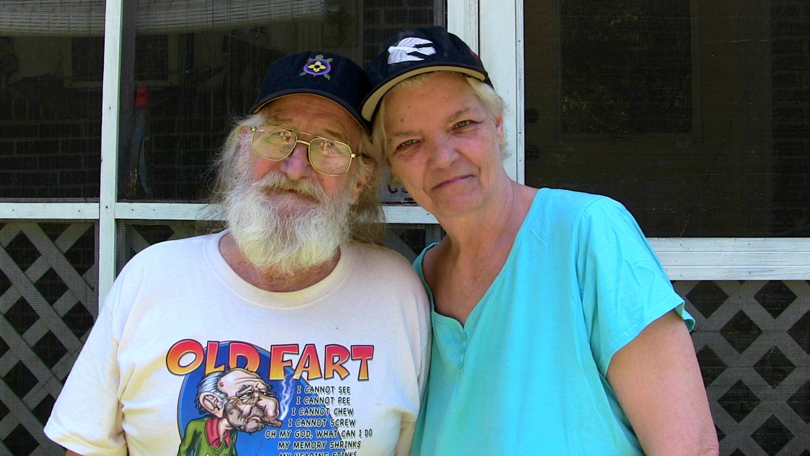 A man and a woman smiling