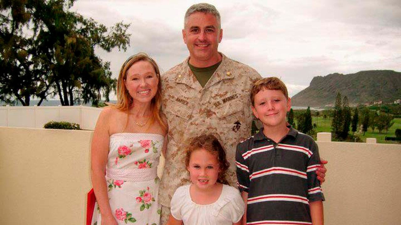 Cara, Bob, Connor and Abby Barber at a Marine Corps military base in Hawaii
