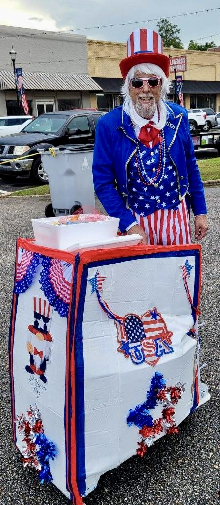 Ed Kelley dressed as Uncle Sam
