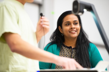 Professor in a class