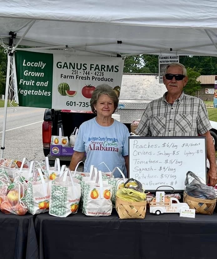 Ganus Farms presents produce at the market