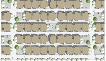 architectural drawing of a neighborhood
