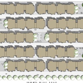 architectural drawing of a neighborhood