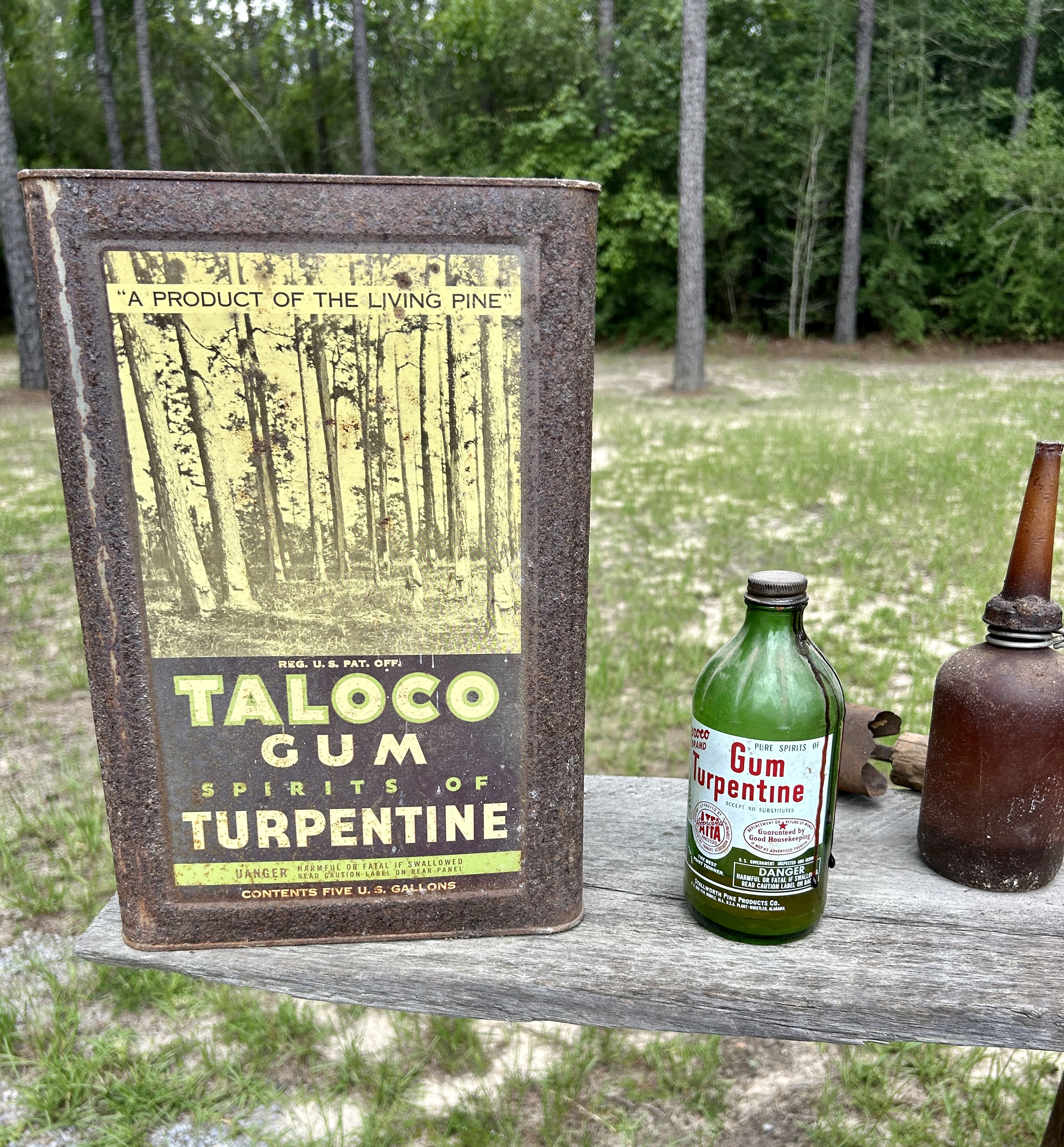 Turpentine made from sap extracted from pine trees was distilled to create products sold for use as varnishes, soaps, medicine and paint solvents.