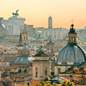 Rooftops of buildings in Rome