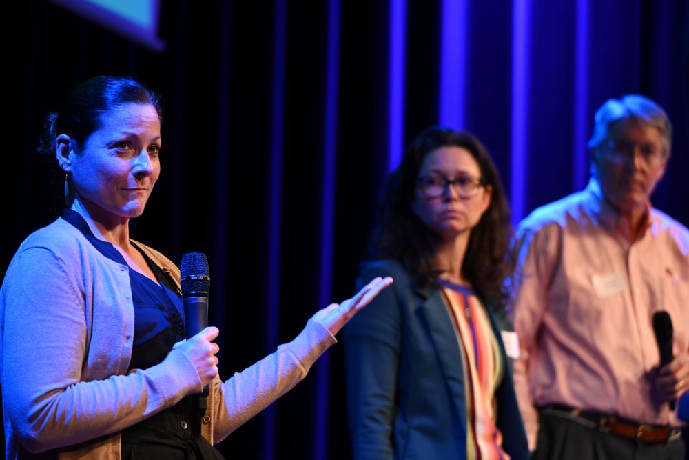 Megan Heim LaFrombois presenting at the University of Twente