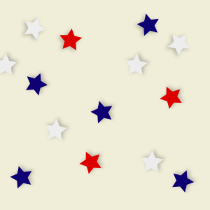 Red, white and blue stars