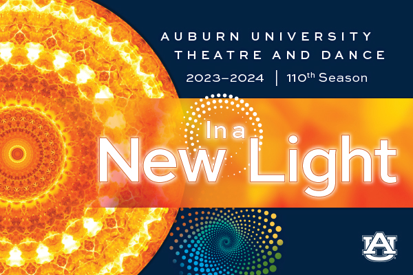 In a New Light season poster showing light and color in a kaleidoscope 