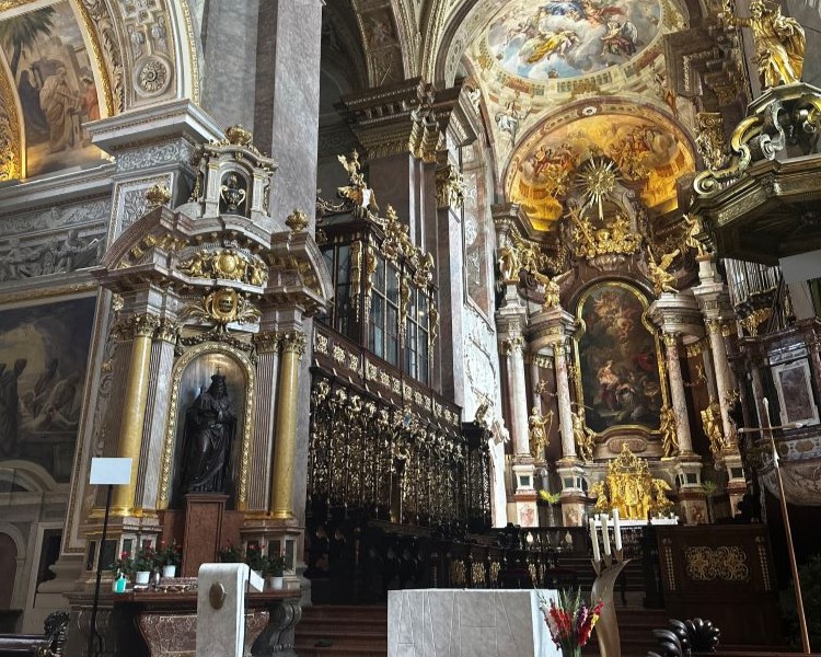 Gilded interior of a Vienna church