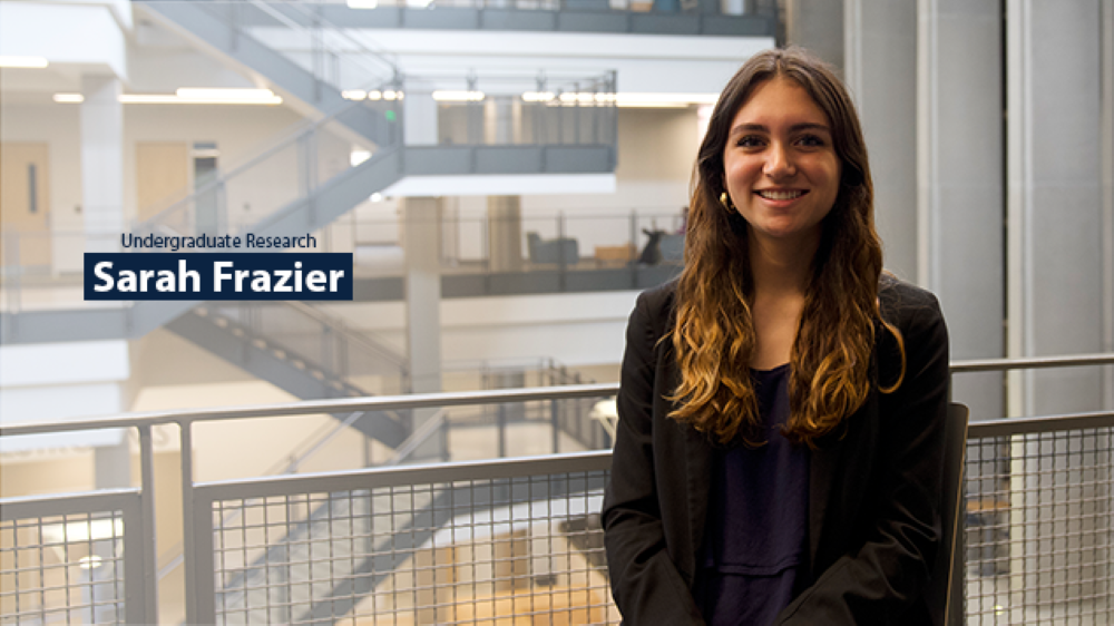 Neuroscience major and undergraduate researcher Sarah Frazier