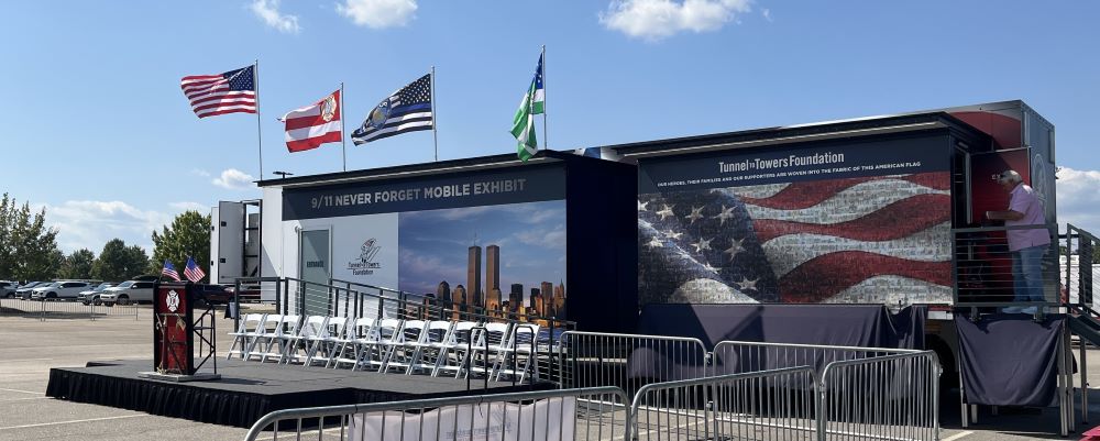 The Tunnel to Towers Foundation's 9/11 Never Forget mobile exhibit
