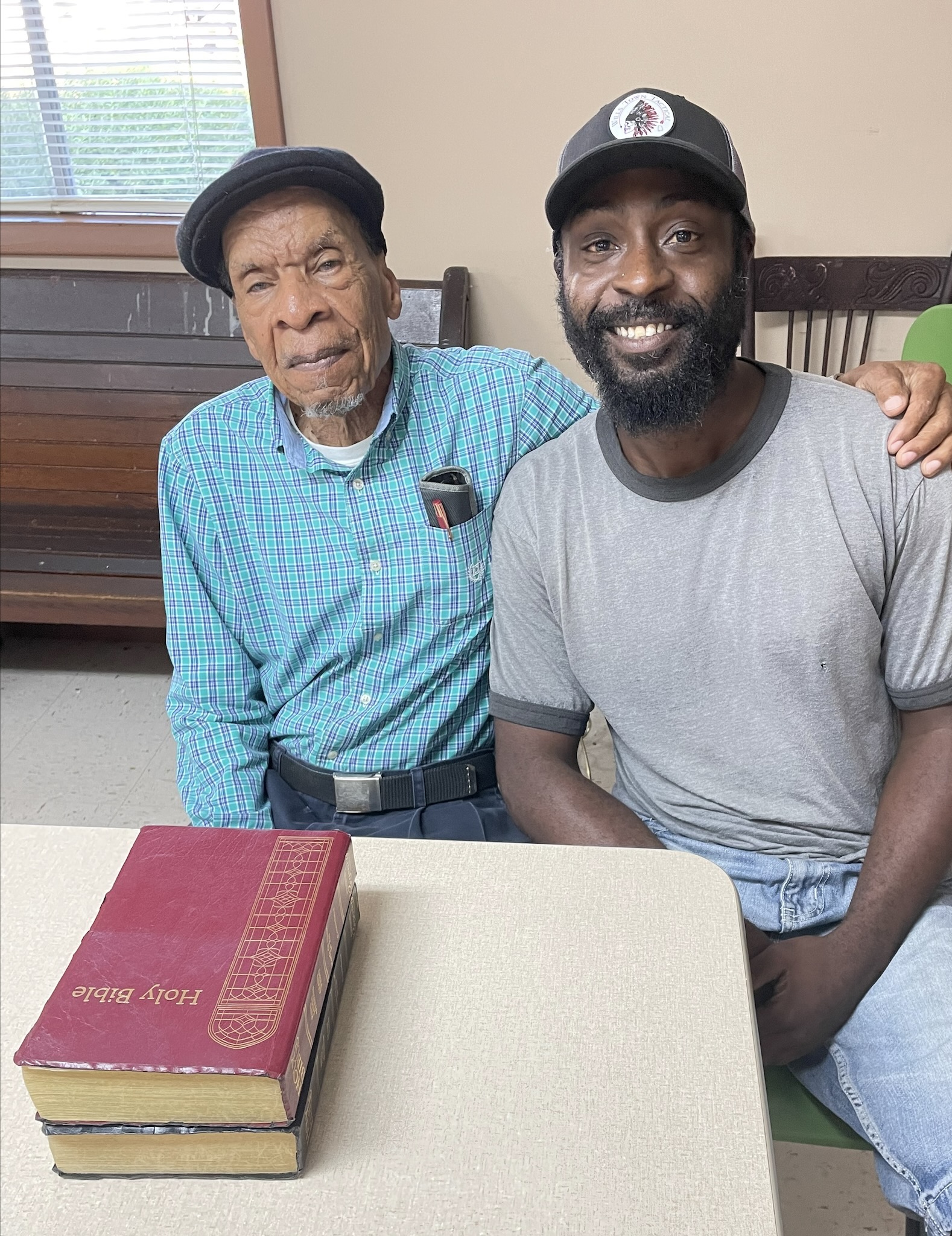 Timothy “Cas” Smith sits with his uncle Owen &quot;OJ&quot; Ford