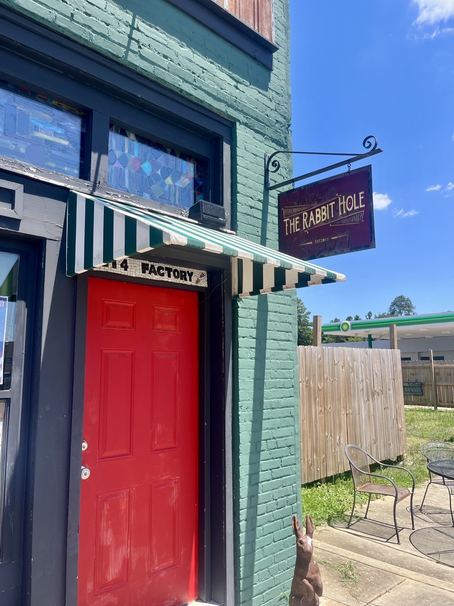 The Rabbit Hole, where Vandervoort works, is a local restaurant and hang out spot for people in Elba.