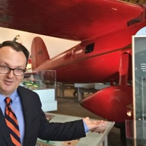Jeremy Kinney at the air and space museum
