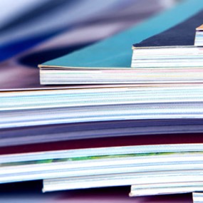 Stack of journals 