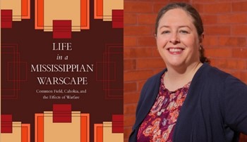 Meghan Buchanan and the cover of her book