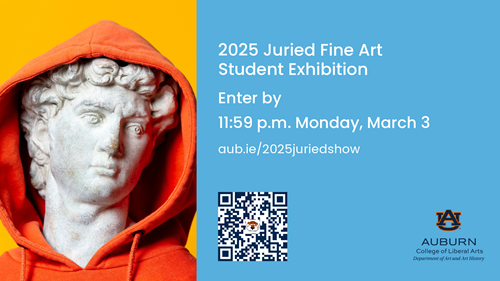 2025 Juried Fine Art Student Exhibition, enter by 11:59 p.m. Monday, March 3.