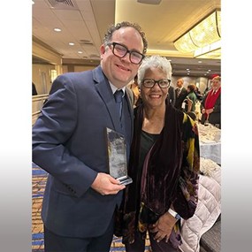 Keith Hebert with his MLK Award