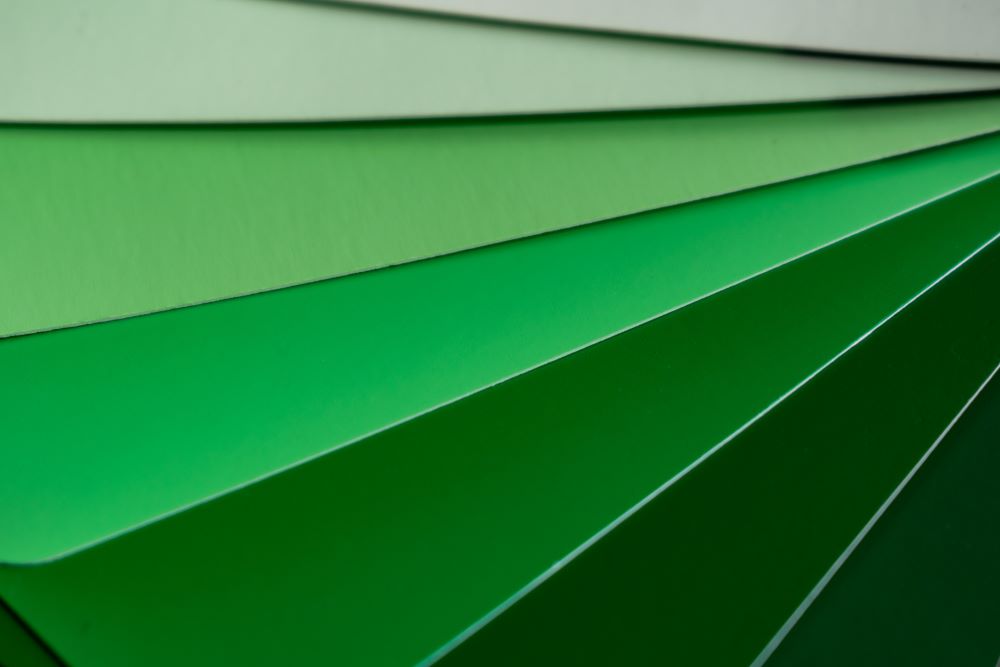 Different shades of green overlapping each other