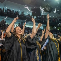 Students at graduation