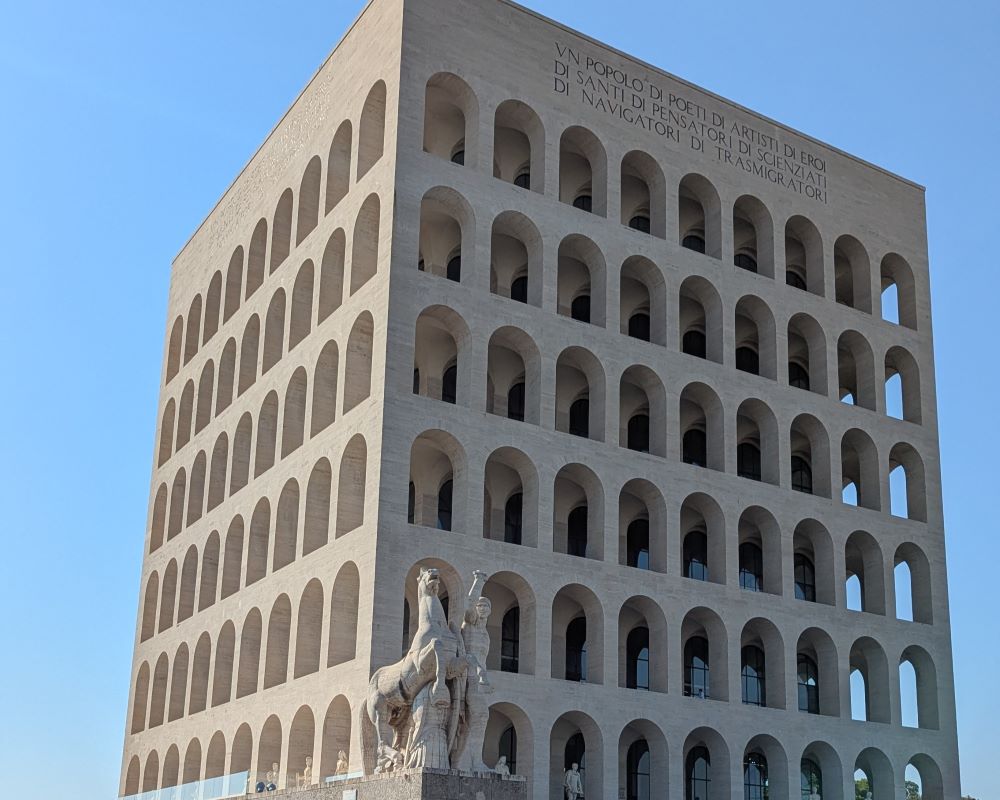 The "square colosseum," a remnant of Italy's Fascist regime
