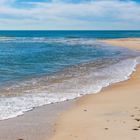 ocean waves on the sand